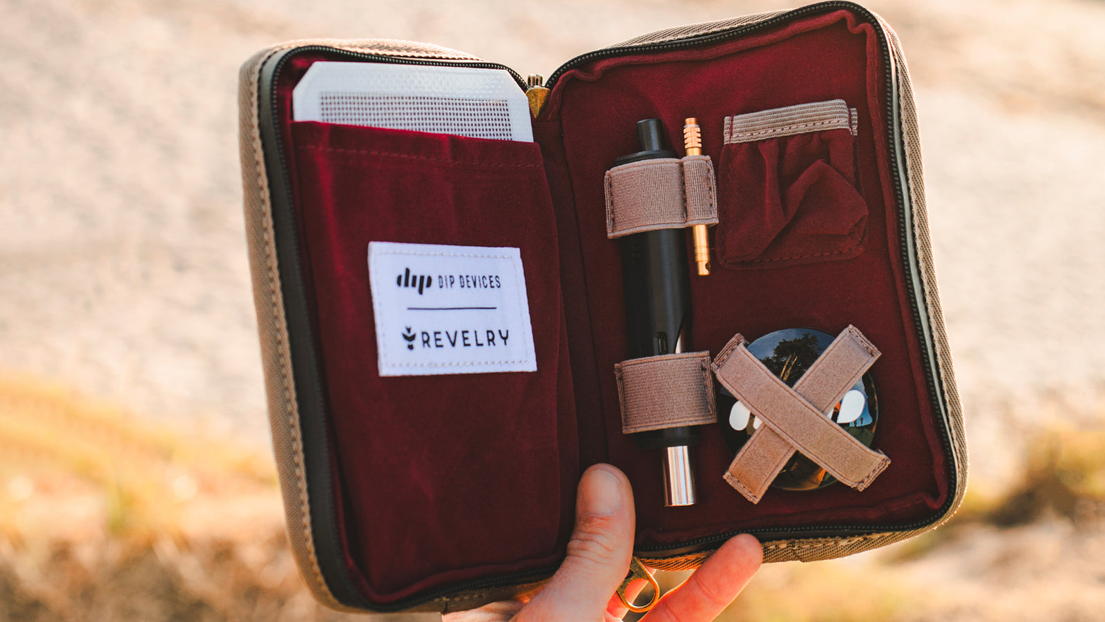 Revelry Supply - Smell Proof Luggage - Homepage Slideshow Slide THE DAB KIT - New smell proof, water resistant, and padded kit out now!