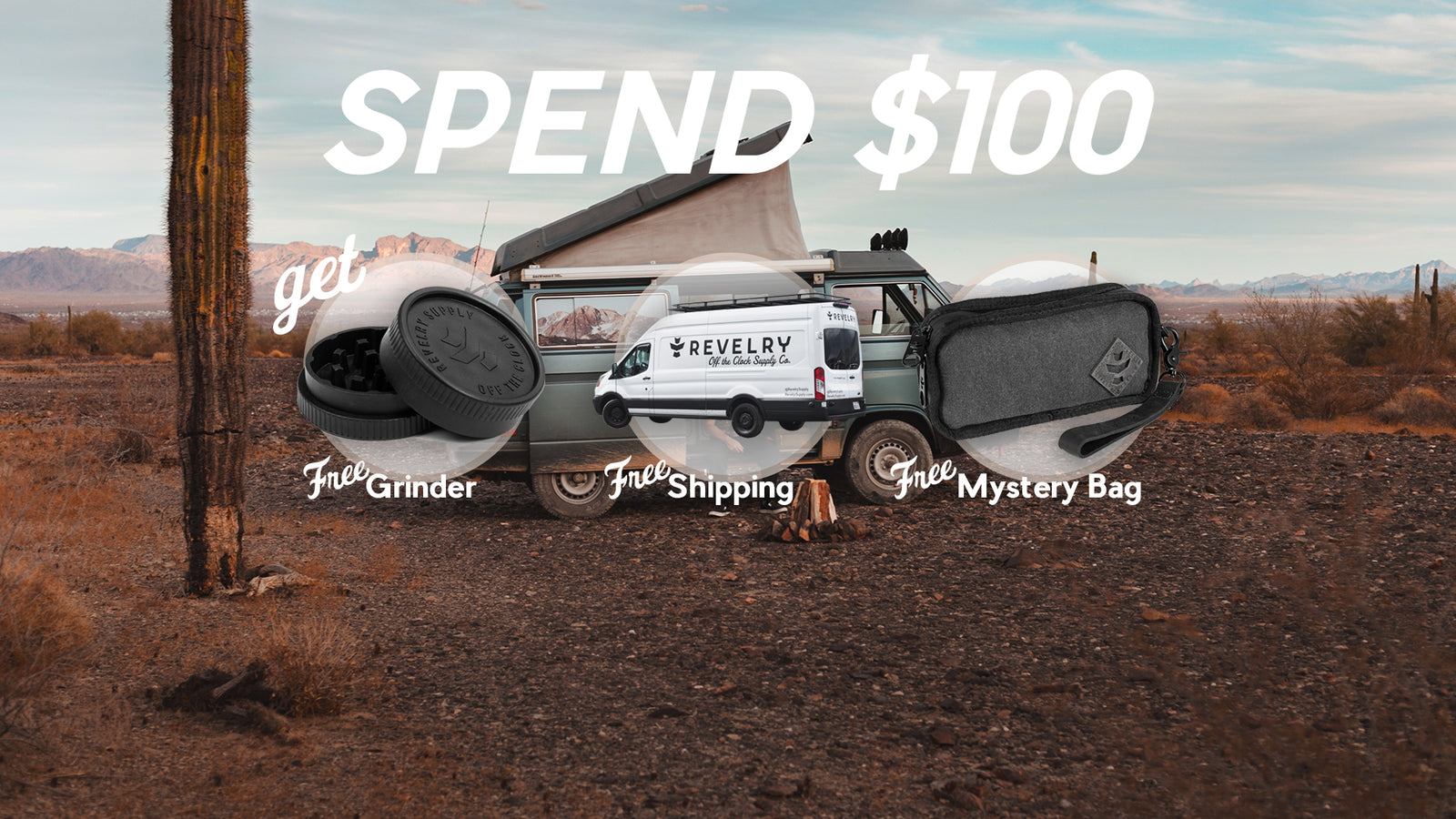 Revelry Supply - Smell Proof Luggage - Homepage Slideshow Slide SPEND $100 - Get a Free Grinder, Free Shipping, and a Free Mystery Smell Proof Bag!