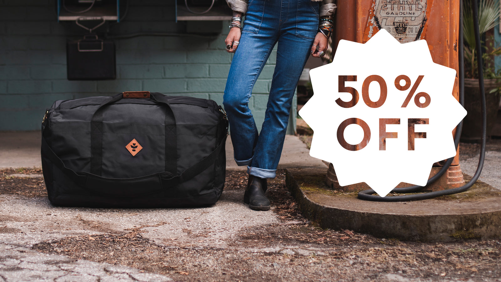 Revelry Supply - Smell Proof Luggage - Homepage Slideshow Slide Early Black Friday Sale! - 50% Off Select Duffles