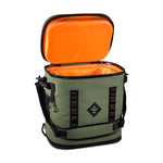 Green Waterproof Leakproof Soft Insulated Cooler Backpack Orange Interior