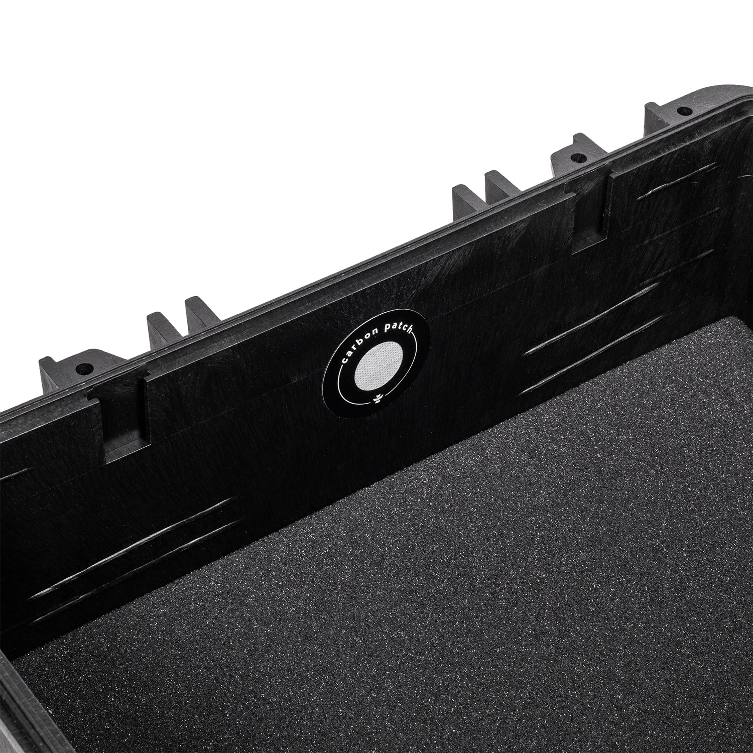Black Fiberglass Reinforced Hard Case Foam Insert Metal Nameplate Charcoal Filter