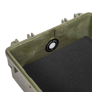 Green Fiberglass Reinforced Hard Case Foam Insert Metal Nameplate Charcoal Filter