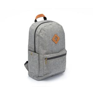 Crosshatch Grey Nylon Smell Proof Water Resistant Backpack Bag