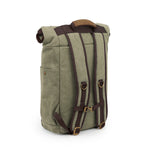 Sage Canvas Smell Proof Water Resistant Rolltop Backpack Bag