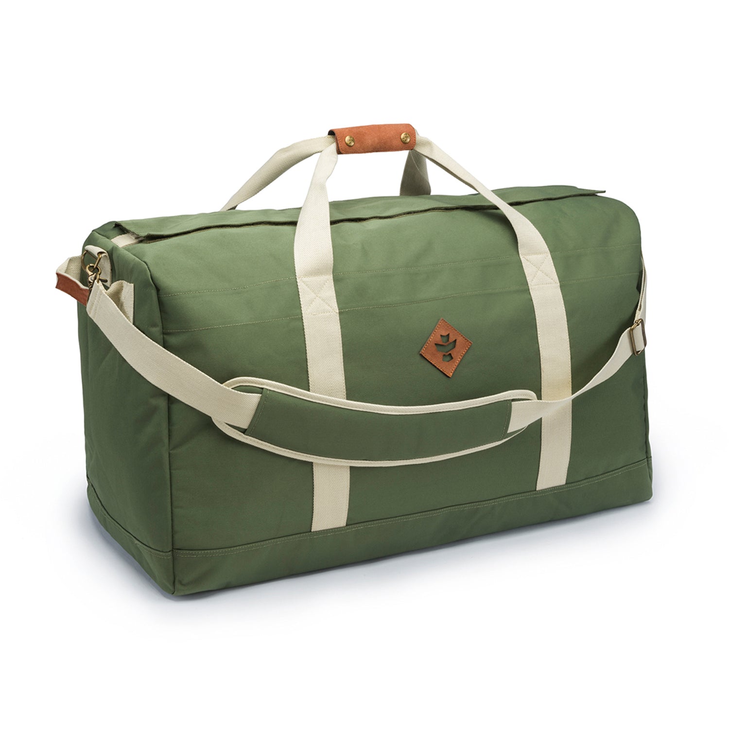 Green Nylon Smell Proof Water Resistant Large Duffle