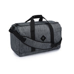 Dark Striped Grey Nylon Smell Proof Water Resistant Medium Duffle Bag