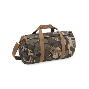 Camo Brown Canvas Smell Proof Water Resistant Small Duffle Bag