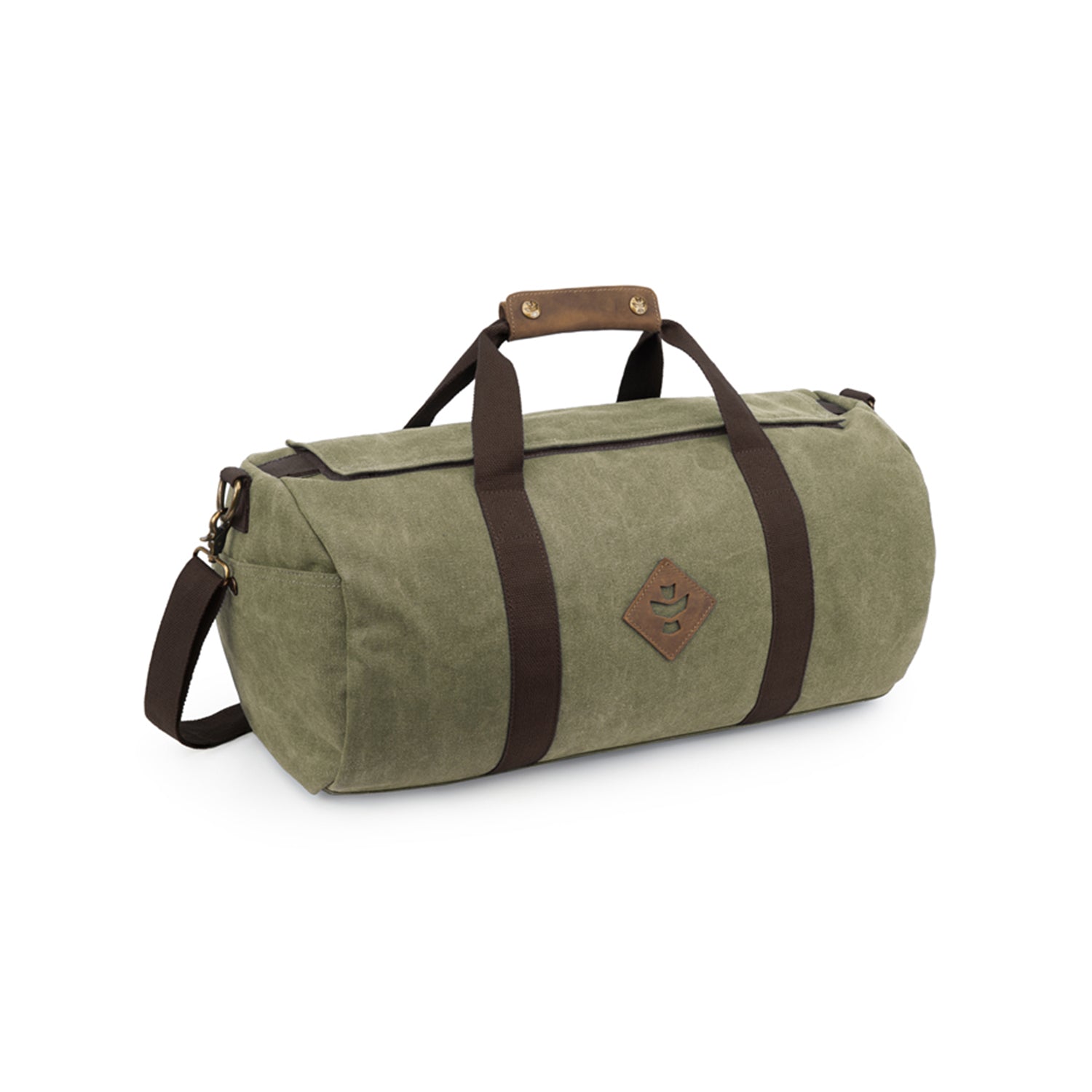 Sage Canvas Smell Proof Water Resistant Small Duffle Bag