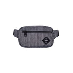 Dark Striped Grey Nylon Smell Proof Water Resistant Crossbody Bag