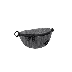 Striped Dark Grey Nylon Smell Proof Water Resistant Fanny Pack