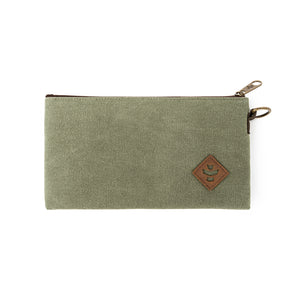 Sage Canvas Smell Proof Water Resistant Zipper Bank Bag
